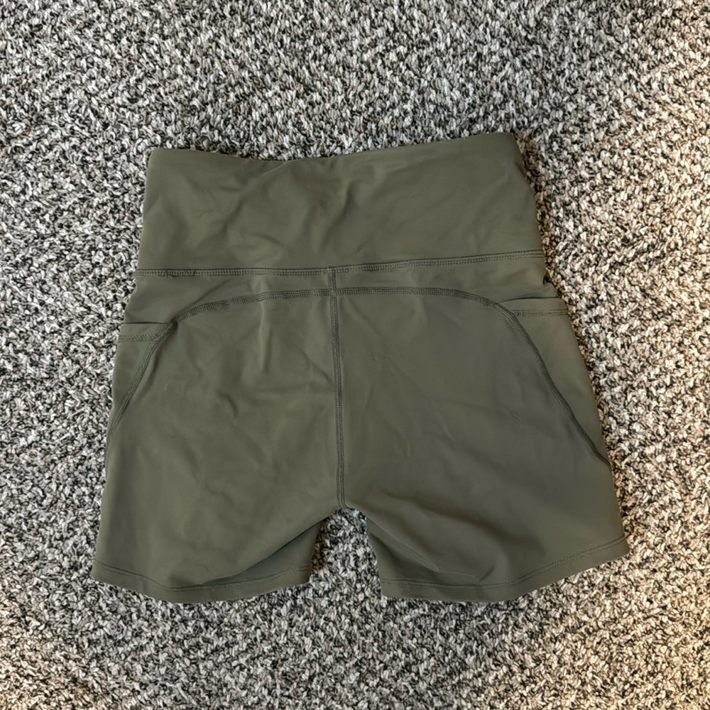 Green Amazon workout shorts